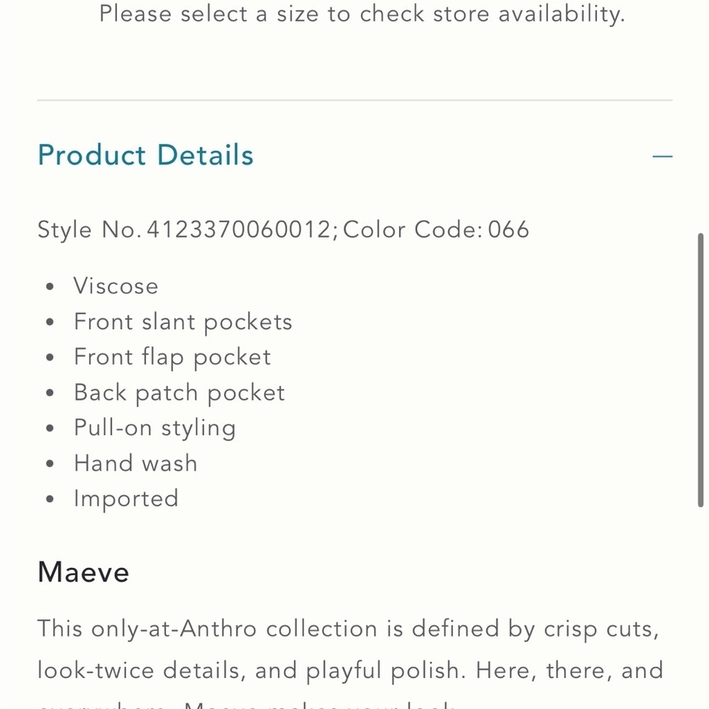 Anthropologie Maeve Silk Pull On Pants new wtag Colorful Women's Floral pants - Picture 5 of 7
